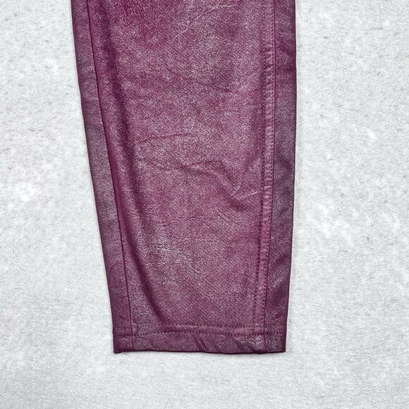 Free People Leggings Womens Size Medium Burgundy Wine Inseam 25 in - Picture 3 of 9